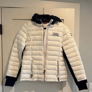 Tommy Hilfiger White and Navy Quilted Jacket
